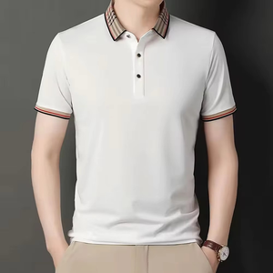 เสื้อโปโลถักคุณภาพสูงสำหรับผู้ชาย ขายส่ง ไซส์ใหญ่ ระบายอากาศได้ดี ลายพิมพ์เรียบง่าย สวมใส่สบายๆ - Product Image 2