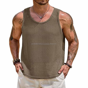 Débardeur pour homme, vêtements de sport, débardeur de fitness sans manches, streetwear pour homme, coton, OEM personnalisé - Product Image 1