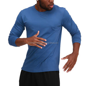 T-shirt de sport décontracté à manches longues pour homme, séchage rapide, haute qualité, personnalisable avec logo, vente en gros, MOQ 1 pièce - Product Image 4