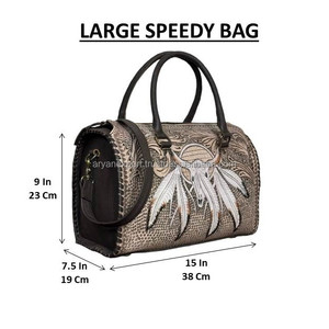 Vintage Fashionable <b>Tooled</b> Cow <b>Leather</b> Large Capacity Duffel Bags Western Style Crossbody Overnight Travel Weekender Handbags - Product Image 2