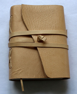 Hard Bound Custom Journal With Matching Pen Case in The Same Material Naturally Tanned Shade Genuine Buffalo <b>Leather</b> Notebook - Product Image 1