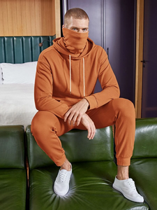 Survêtement d'hiver vintage à capuche personnalisé de qualité supérieure, en molleton 100 % coton, coupe classique, design sportif - Product Image 2