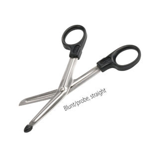Tijeras universales para vendajes de 14.5 cm con punta roma, de acero inoxidable de alta calidad con mango de plástico, tijeras médicas para apósitos. - Product Image 1