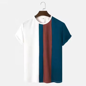 T-shirts pour hommes en gros, été, 100% coton, décontractés, col rond, manches courtes, t-shirt pour hommes le plus vendu - Product Image 4