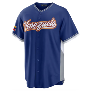 Ensembles de maillots personnalisés pour équipes de baseball – Coupe du Monde de Baseball 2026 – Respirants, 100 % polyester, unisexe, manches courtes, col rond, maille – Pour adultes - Product Image 1