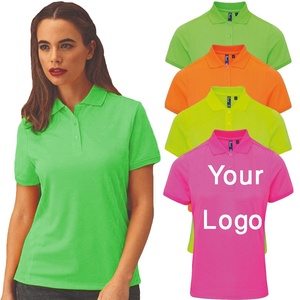 Women's Slim Fit 100% Cotton Breathable Knitted Short Sleeve for Polo Collar Custom Logo Casual T-Shirt Direct <b>Factory</b> Price - Product Image 6