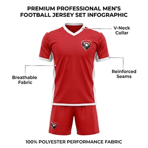 Dumela International Men's Football Kit <b>Sports</b> <b>Jersey</b> Summer Short Sleeve Solid Customized Color Logo Quick Dry Polyester - Product Image 5