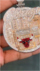 Colgante con Nombre Personalizado Estilo Hip Hop con Moissanita VVS, Pasa la Prueba del Diamante, Plata 925, Collar con Letras Incrustadas, Joyería Fina para Hombre - Product Image 4