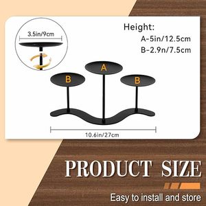 OEM Manufacturer Cast Iron Candle Stand With Classic Look For Home Decor Dining <b>Table</b> And Candle Display Arrangement - Product Image 2