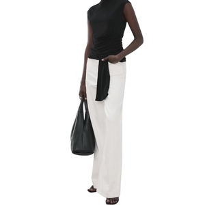 TAOP&ZA Novedades Otoño 2025: Blusa sin mangas para mujer, transpirable, ecológica, elegante, casual, con hombros acolchados y corte ajustado. - Product Image 3