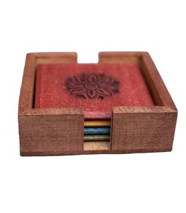 Ensemble de sous-verres à thé en bois massif/ensemble de sous-verres à café en bois massif/sous-verre de tasse à café en bois massif naturel - Product Image 1