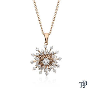 Pendentif en or 10K avec diamant de laboratoire taille brillant et rayons, pour une élégance céleste – Vente en gros et au détail OEM - Product Image 2