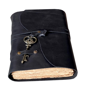 Full Grain Leather Vintage Handmade Journal <b>Notebook</b> Bound Diary with Deckle Edge <b>Line</b> Paper and Key Closure, Leather Diary - Product Image 1