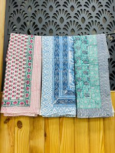 Premium Handmade 100% Cotton <b>Sarong</b> 3-Piece Set Boho Scarf Floral Beachwear Quick Dry Breathable Plus Size - Product Image 2