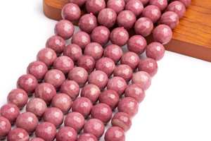 Piedras Preciosas de Rodonita Rosa Natural, Microfacetadas, Redondas, Sueltas, para la Elaboración de Joyas, Pulseras, Collares, DIY - Product Image 4