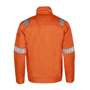 Chaqueta de Trabajo de Poliéster Ignífuga de Alta Visibilidad con Tiras Reflectantes, Uniforme de Seguridad Transpirable para Minería y Soldadura - Product Image 4