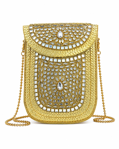 Bolso Bandolera de Metal Hecho a Mano con Mosaico y Espejos, Estilo Étnico, para Mujer, Ideal para Fiestas y Bodas - Product Image 4