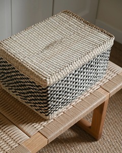 Large <b>rectangular</b> seashell <b>basket</b> with lid Handmade Storage <b>Basket</b> Wholesale eco-friendly Made in Viet Nam - Product Image 4