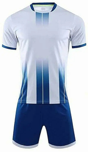 ชุดเสื้อฟุตบอลผู้ชายสีกรมท่าไล่เฉดสีชมพู ผ้าโพลีเอสเตอร์ 100% แห้งเร็ว แขนสั้น คอกลม ระบายอากาศได้ดี - Product Image 5