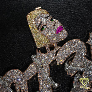 Sparkling Dragon Pendant <b>Necklace</b> With Iced Cuban Link <b>Chain</b> Luxury Hip Hop Jewelry Accessory - Product Image 3
