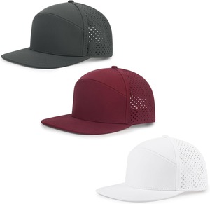 Gorra de béisbol negra de malla con cierre a presión, 6 paneles, ajustable, visera plana, transpirable, informal, unisex, deportiva, para verano y actividades al aire libre. - Product Image 4