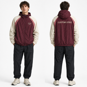 <b>Packable</b> Mens Windbreaker <b>Jacket</b> Custom Wholesale Colorblock Ripstop Ventilated Weatherproof Athletic Urban Daily Corporate Club - Product Image 2