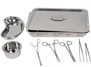 Plateau plat en acier inoxydable pour instruments médicaux, plateaux médicaux manuels de classe I, à vendre à bas prix - Product Image 2