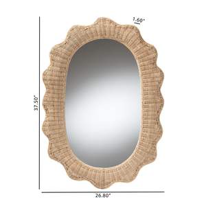 Elegant natural decorative <b>mirrors</b> made in Vietnam, OEM/ODM color options, perfect for modern home styling and wholesale. - Product Image 3