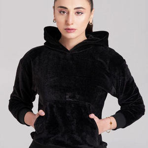 Survêtements de sport personnalisés pour femmes avec logo, couleur unie, manches longues, collection automne, dernier design, 100 % coton molletonné, séchage rapide - Product Image 3