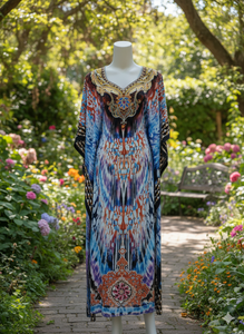 ชุดเดรสยาวแบบอิสลามประดับลูกปัดหลากสีสันสดใส หรูหรา สง่างาม น้ำหนักเบา ระบายอากาศได้ดี เหมาะสำหรับใส่ในช่วงฤดูร้อนและงานกลางคืน - Product Image 4