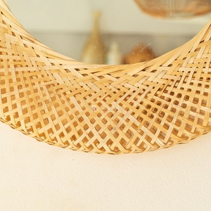 Miroir mural en bambou en gros, cadre naturel tissé à la main, intérieurs modernes du Vietnam - Product Image 5