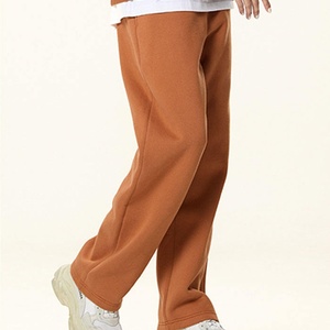 Pantalon de survêtement homme coupe droite en molleton épais, personnalisable avec impression et broderie de logo, délavage acide, haute qualité - Product Image 5