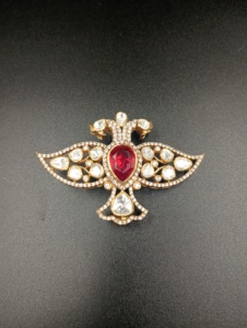 Broche en Forma de Planta Alada Chapado en Oro para Mujer, Joyería de Regalo - Product Image 5