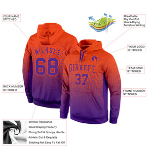 Sweat à capuche en polyester avec sublimation intégrale, logo personnalisé, vente en gros OEM - Product Image 1