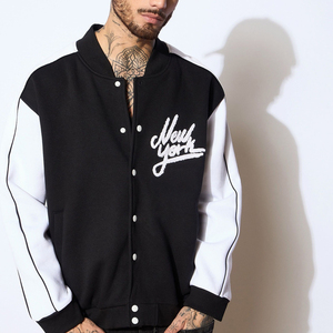 Recycled <b>Wool</b> Varsity <b>Jacket</b> Custom Premium Quality Sustainable Blank Minimalist Fashion College Wear <b>Jacket</b> <b>Men</b> Women - Product Image 1