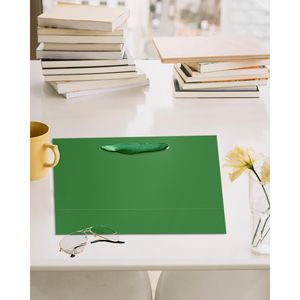 Sacchetti Regalo Verde Scuro di Media Dimensione con Manici a Nastro, 5 Pezzi 24,4x20x10,9 cm, 10 Fogli di Carta Velina Inclusi - Product Image 3