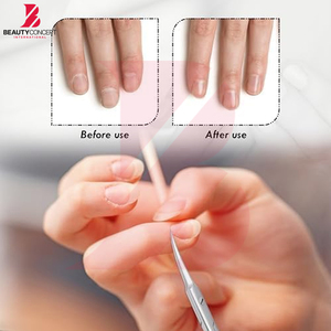 Ciseaux à cuticules avec impression de logo personnalisé, ensemble d'outils de manucure professionnels avec étui en cuir, outils de beauté en acier inoxydable - Product Image 3