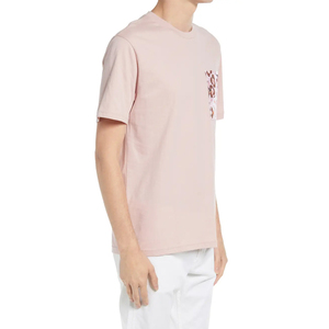 T-shirts décontractés slim fit pour hommes, anti-boulochage, col rond, manches courtes, tissu tricoté 240g, motif uni - Product Image 2