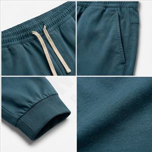 Waffle Fabric Streetwear Pantalones Heavyweight Sweat Pantalones de chándal de pierna ancha Pierna abierta Hombres Pantalones holgados Pantalones de invierno Hombres - Product Image 4