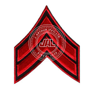 Écusson Chevron brodé à la main en fil d'or avec des rayures, accessoire uniforme - Product Image 5