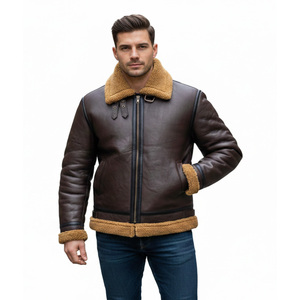 Vintage Brown Genuine Leather Bomber <b>Jacket</b> for Modern Fit Premium Grade Custom Classic Stylish New design Leather <b>Jacket</b> - Product Image 1