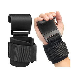 Ganchos de levantamiento de pesas de alta resistencia para dominadas y peso muerto, correas acolchadas de metal para levantamiento de pesas, precio al por mayor - Product Image 4