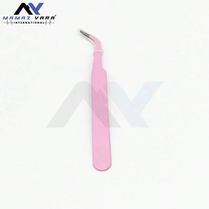 2 Pinzas de Acero Inoxidable Color Oro Rosa para Pestañas, Instrumentos de Precisión para Aplicación de Cejas y Pestañas, Alta Calidad - Product Image 6