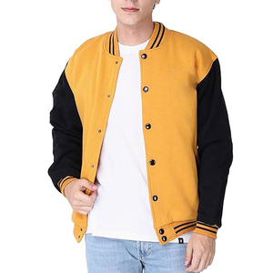 Chaqueta Varsity Vintage Personalizada para Hombre, con Parches Bordados de Lana, Estilo Universitario de Béisbol, Colorida, Larga, Transpirable, para Verano - Product Image 1