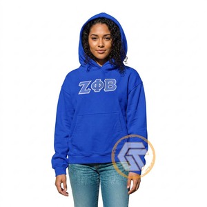 GREEK TREASURES Sudadera con Capucha Personalizable para Adultos, Invierno, Zeta Phi Beta, para Mujer, con Bordado a Máquina en la Parte Delantera, Transpirable, 500g, Algodón - Product Image 2