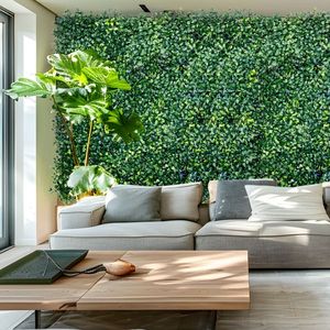 Boxwood Panels 20\"x20\" Grass Wall Decor 20pcs Sun-Safe Artificial Plant Wall Backdrop Privacy Screen Green Wall Decor - Product Image 2