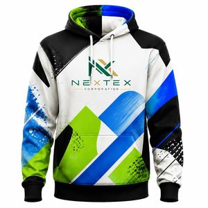 เสื้อฮู้ดพิมพ์ลายทั้งตัวแบบขายส่ง ลายสาดสี สตรีทแวร์ เสื้อสเวตเชิ้ตกราฟิก ยูนิเซ็กซ์ - Product Image 3
