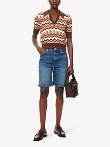 Shorts de Mezclilla Premium para Mujer, Cintura Alta, Mezclilla de Algodón Suave, Detalles Artísticos Desgastados, Bordes Deshilachados - Product Image 4