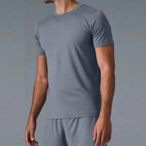 เสื้อเชิ้ตแขนสั้นลำลองสำหรับผู้ชาย วัสดุระบายอากาศได้ดี ทรงหลวม ใส่สบายทุกวัน สไตล์เรียบง่าย คอกลม เสื้อเชิ้ตสำหรับใส่ในฤดูร้อน - Product Image 5