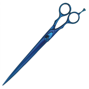 Professional High Quality Blue Titanium Coated Hair Scissors Stainless Steel Straight Blade Barber Cutting <b>Shears</b> Salon Grooming - Product Image 3